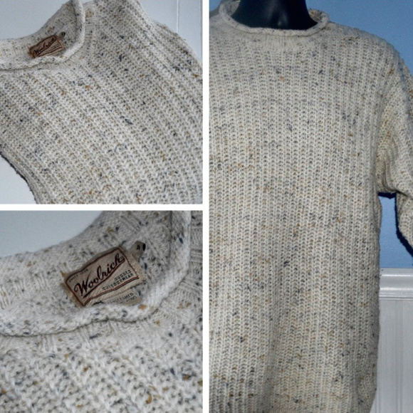 Woolrich Other - WOOLRICH FISHERMAN SWEATER WOOL BLEND CREAM MEDIUM